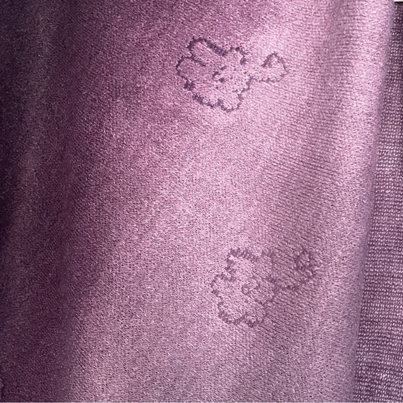 Poncho Wrap Cape Sweater Purple Ombre with Pom-Pom’s, One Size - Picture 7 of 10